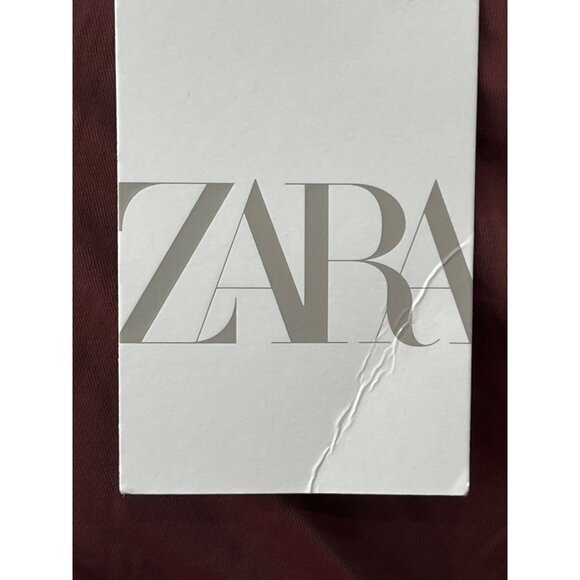 One-Shoulder Asymmetrical Ruched Dress‎ By Zara - Womens Size L - Elegant Maroon - Picture 5 of 9